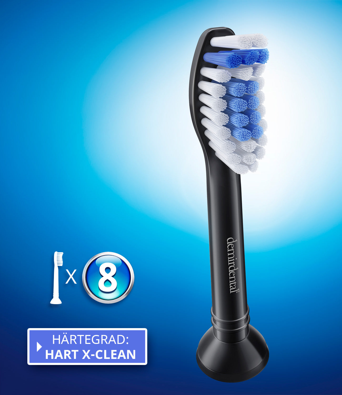 Extra Clean | Harte Aufsteckbürsten für Philips Sonicare | Schwarz