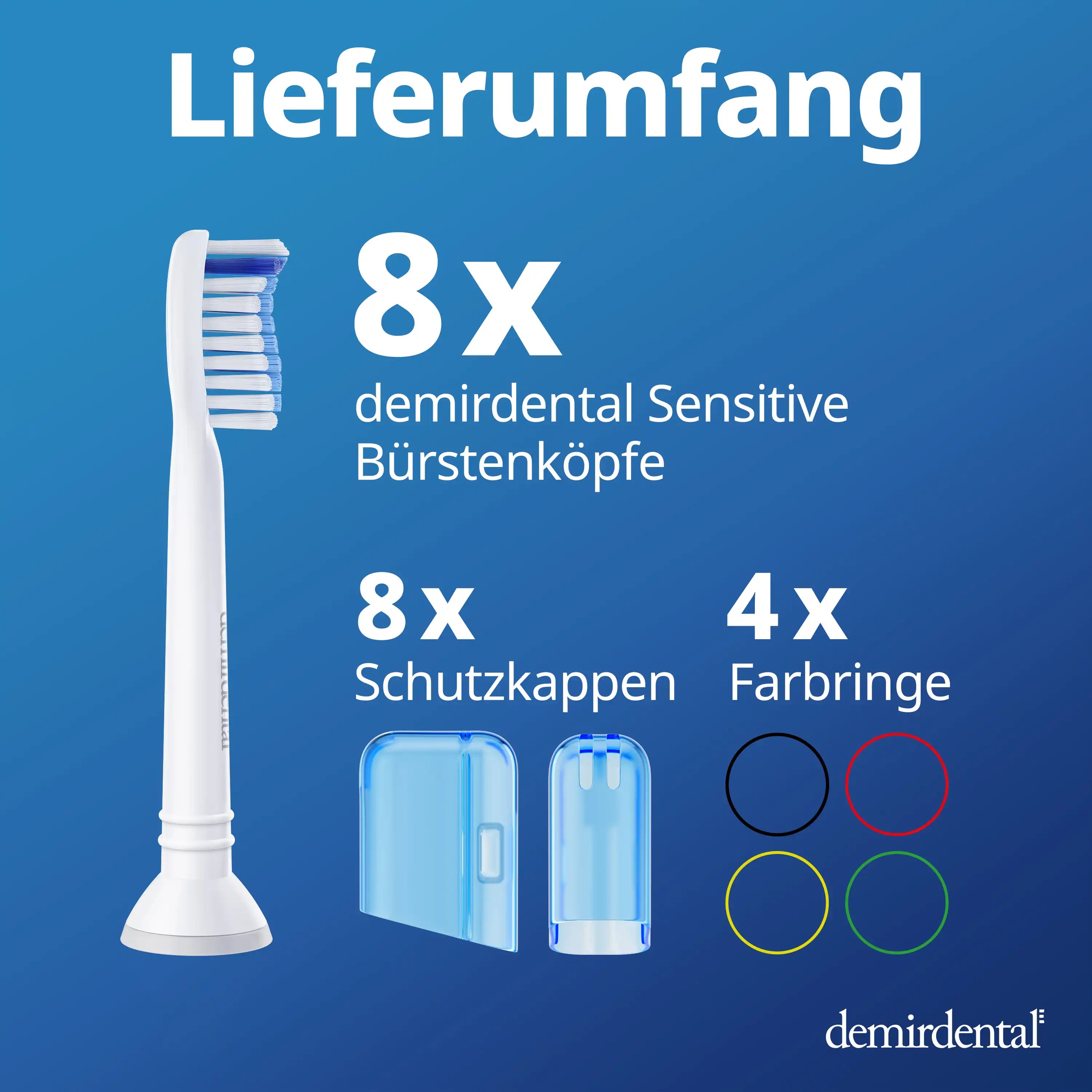 Sensitive Aufsteckbürsten für Philips Sonicare | Weiß