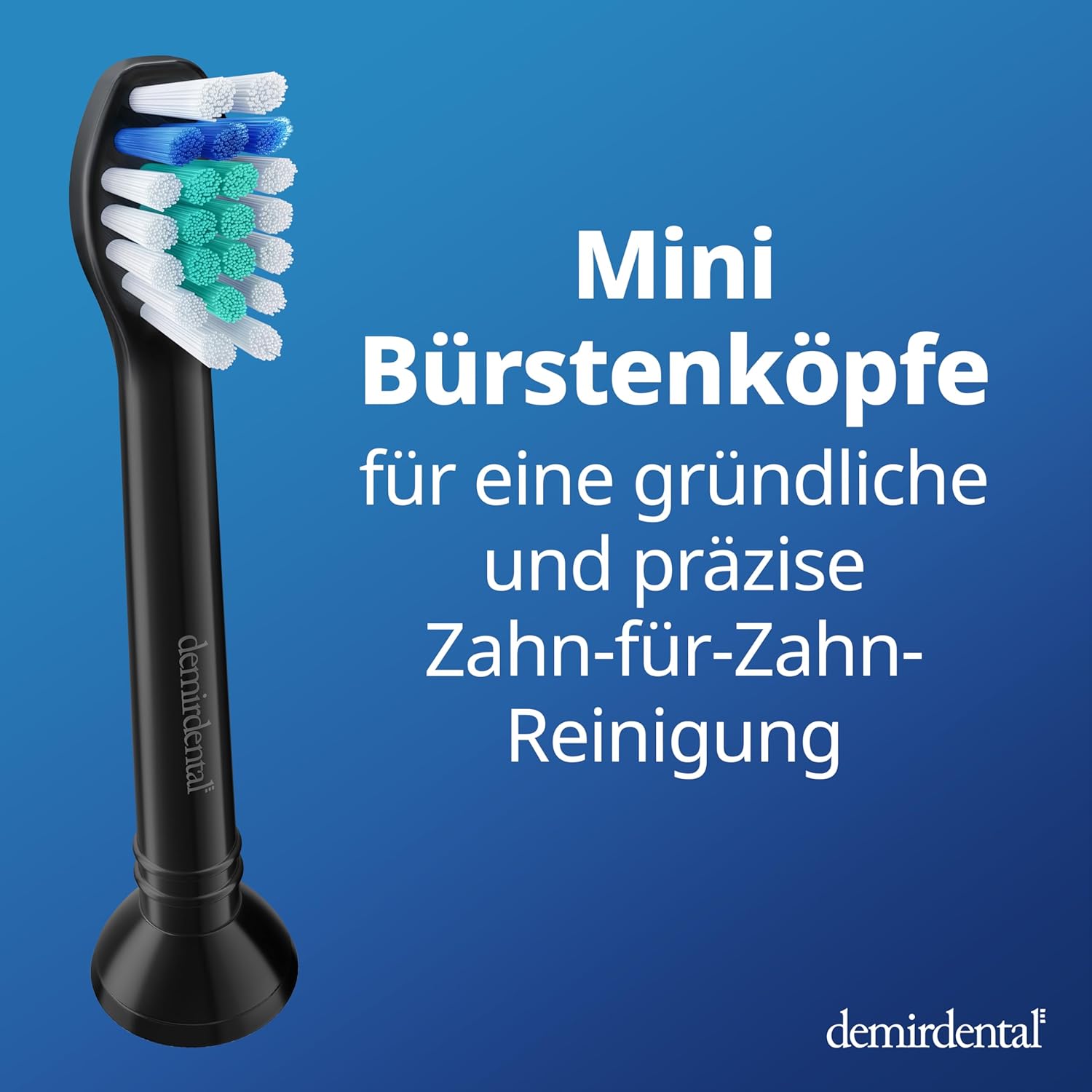 Harte Mini Aufsteckbürsten für Philips Sonicare | Schwarz