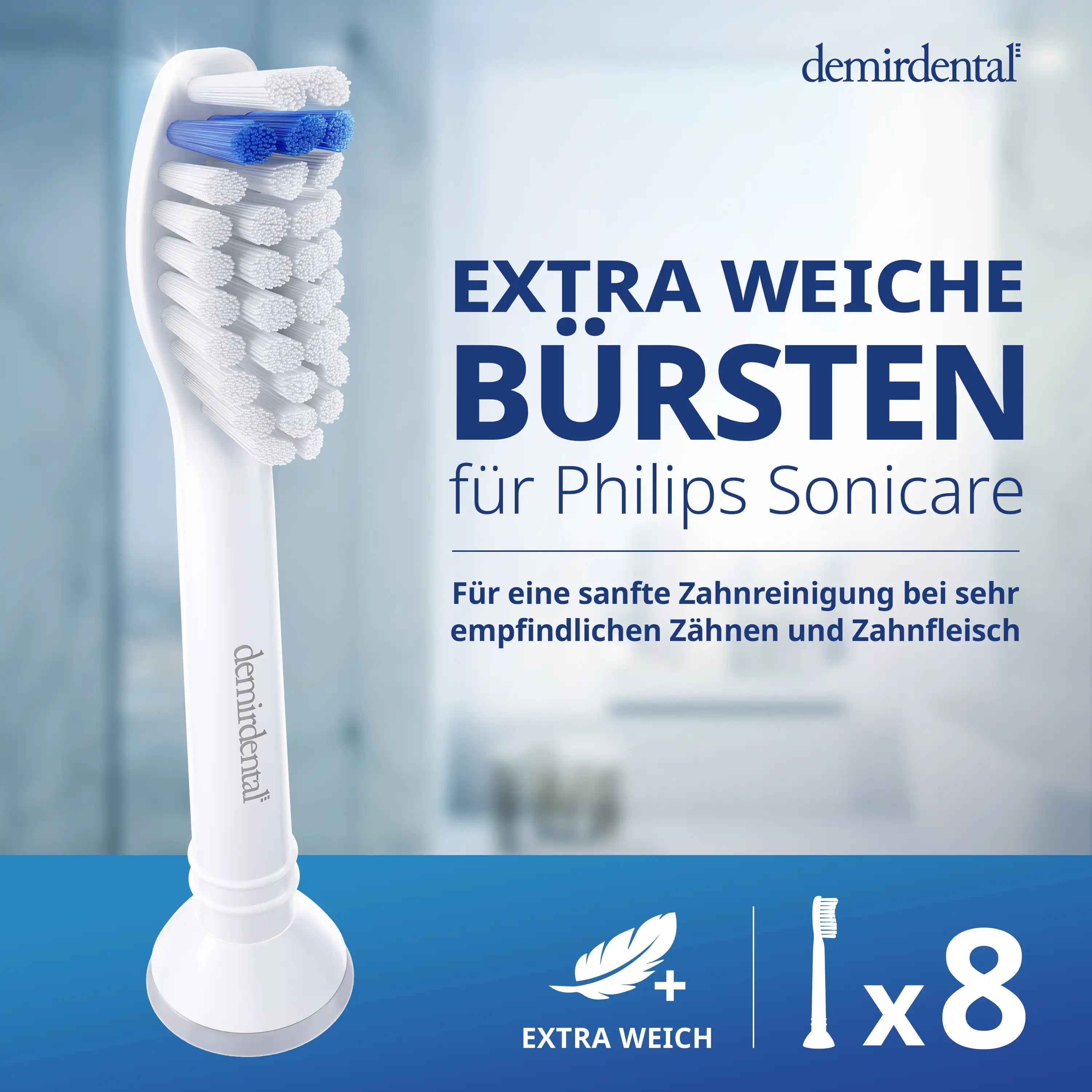 Extra Soft Aufsteckbürsten für Philips Sonicare | Weiß