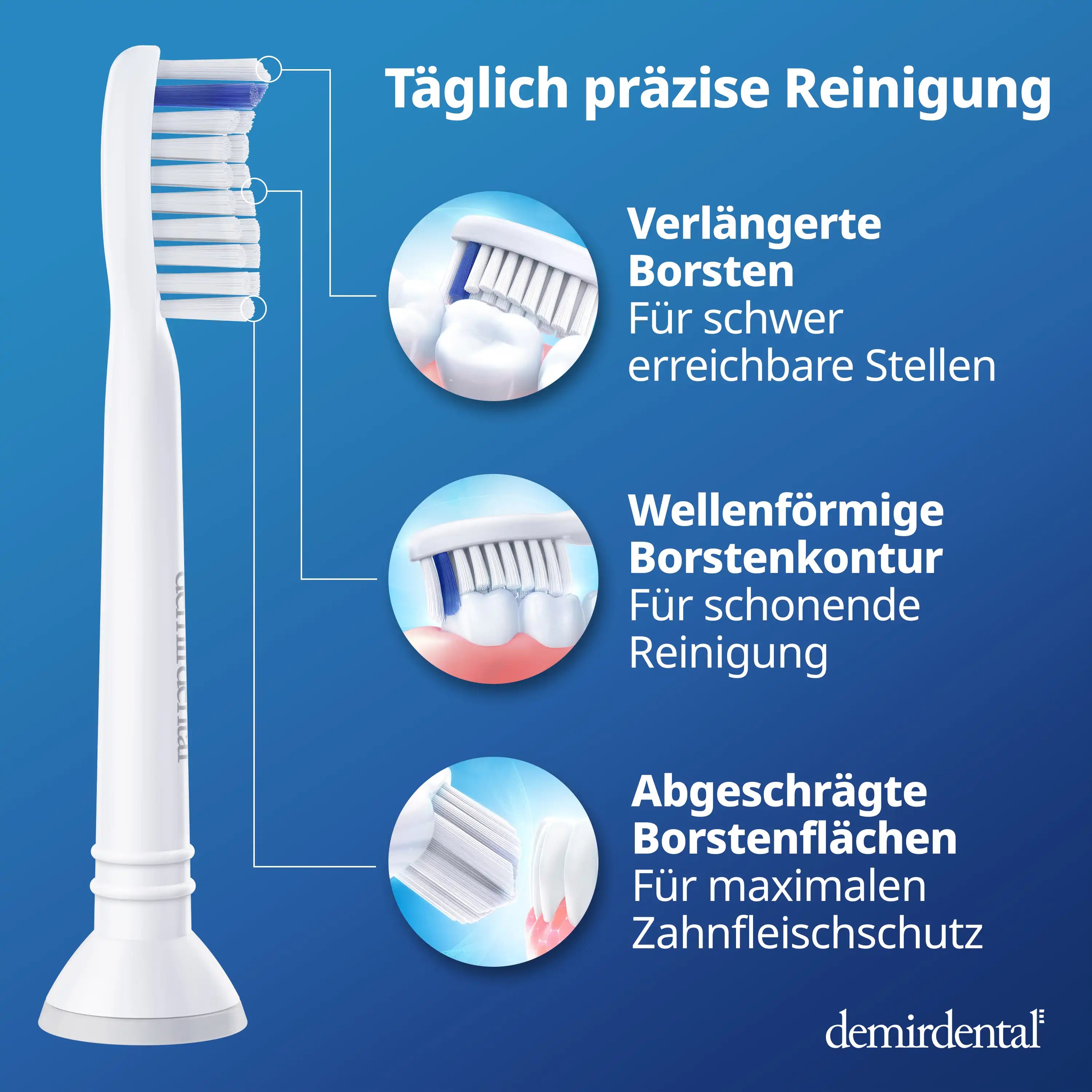 Extra Soft Aufsteckbürsten für Philips Sonicare | Weiß