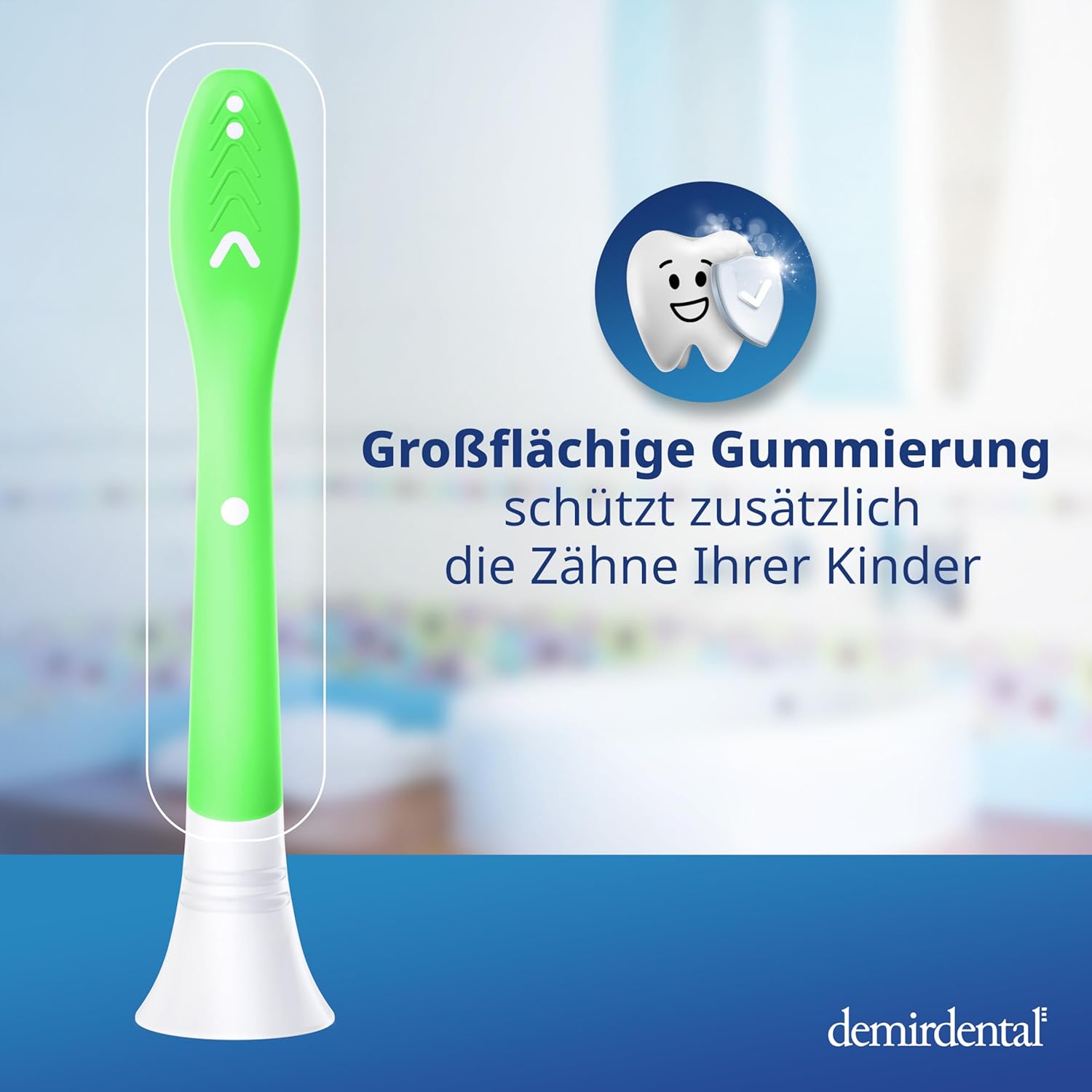 Kinder Aufsteckbürsten für Philips Sonicare Kids | ab 7 Jahren | Grün
