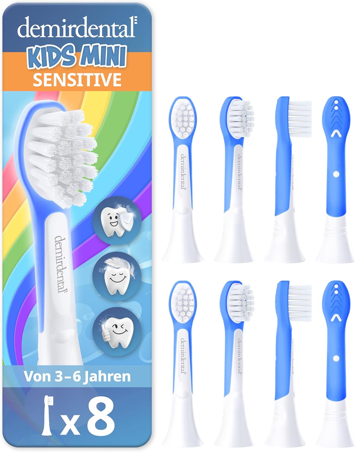 Kinder Aufsteckbürsten für Philips Sonicare Kids | ab 3 Jahren | Dunkelblau