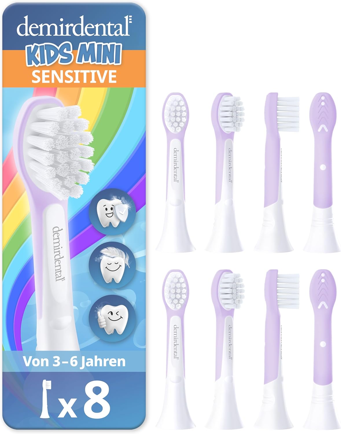 Kinder Aufsteckbürsten für Philips Sonicare Kids | ab 3 Jahren | Lilac