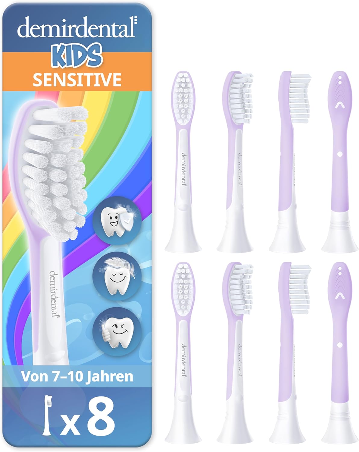 Kinder Aufsteckbürsten für Philips Sonicare Kids | ab 7 Jahren | Lilac