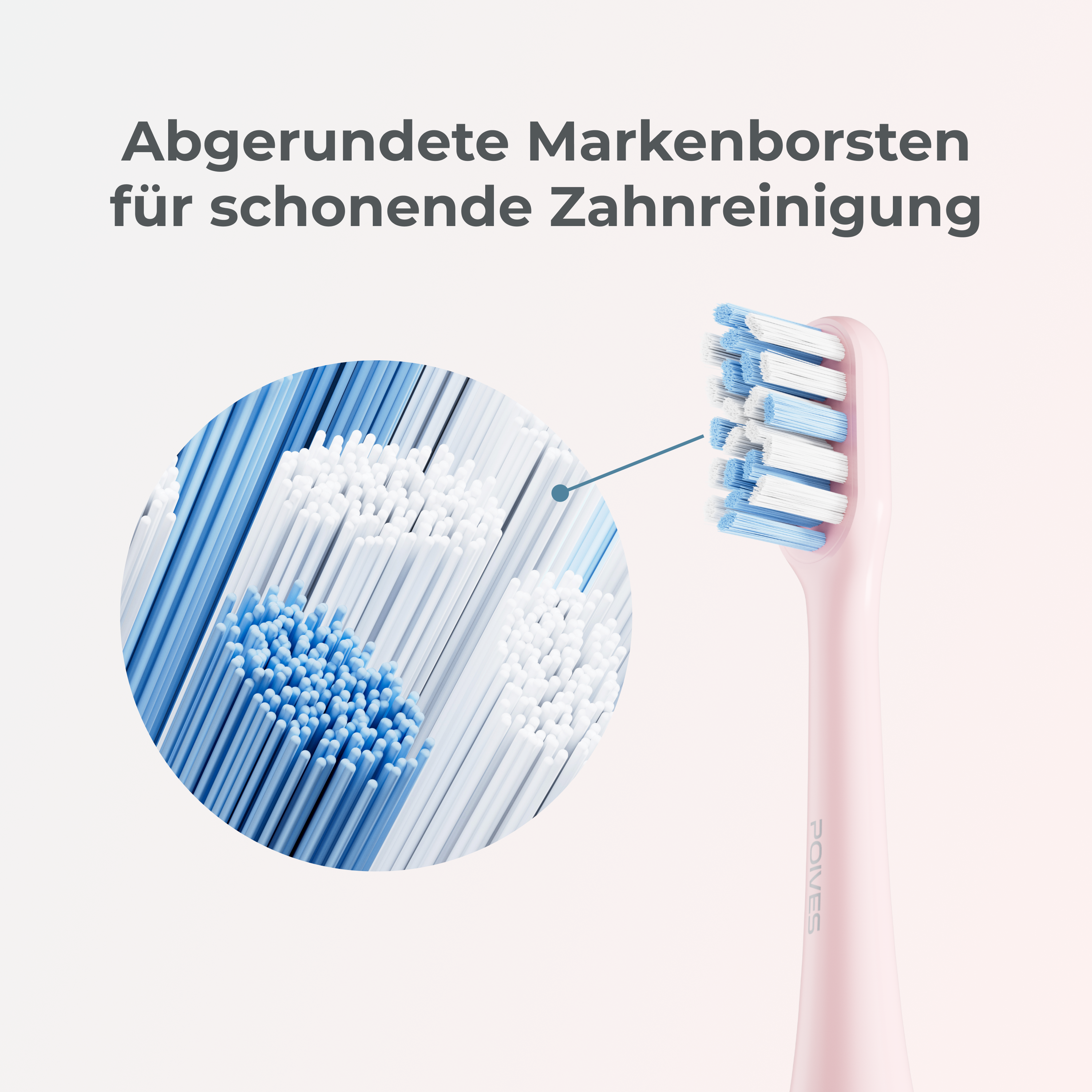 POIVES P1 Pro Schallzahnbürste - Perlmutt Rosa