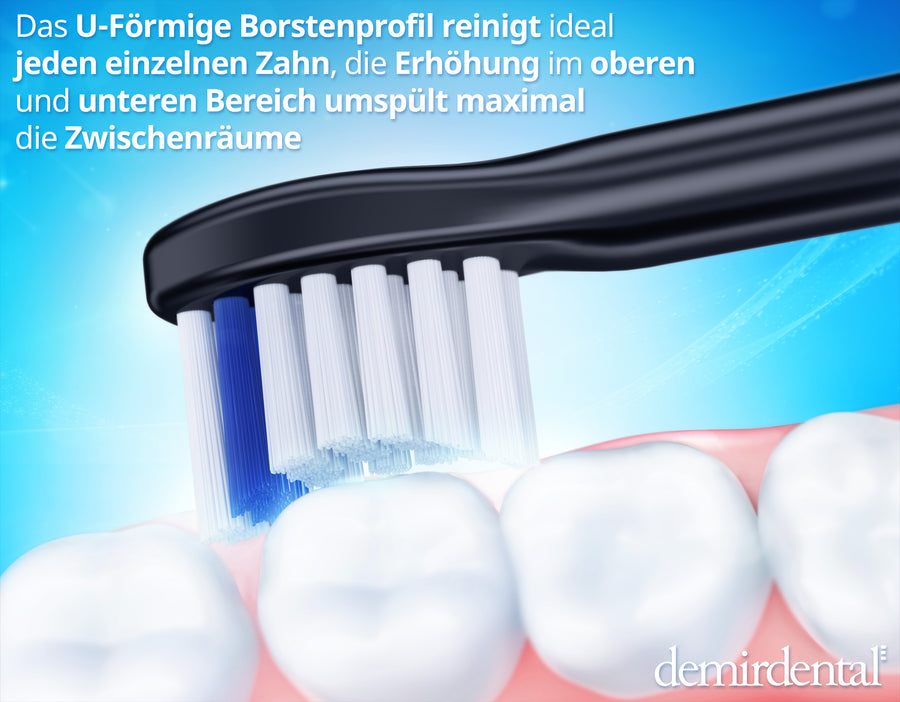 Mini Extra Soft Aufsteckbürsten für Philips Sonicare | Schwarz | HX6084eb | 4er Paket