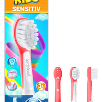 Kinder Aufsteckbürsten für Philips Sonicare Kids | ab 3 Jahren | Rot | 3er Paket