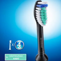 Harte Aufsteckbürsten für Philips Sonicare | Schwarz | HX7034b | 4er Paket