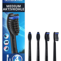 Medium avec charbon actif | Têtes de brosse de rechange pour Philips Sonicare | Noir | HX9054mb | 4 pack